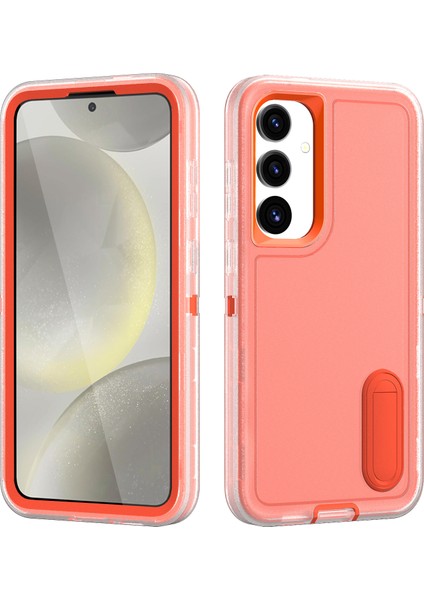 Samsung Galaxy S25+ Için Hibrit Yumuşak Silikon Sert Pc Arka Tampon Stand Telefon Kılıfı - Şeffaf (Yurt Dışından)