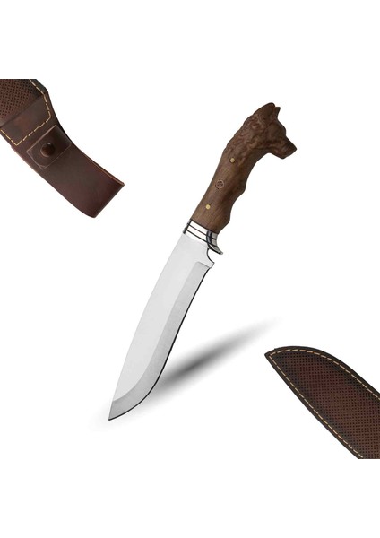 Kurt Başlı Şef Bıçağı Paslanmaz Çelik 33CM Ceviz Ağacı Kılıf li fiyatları