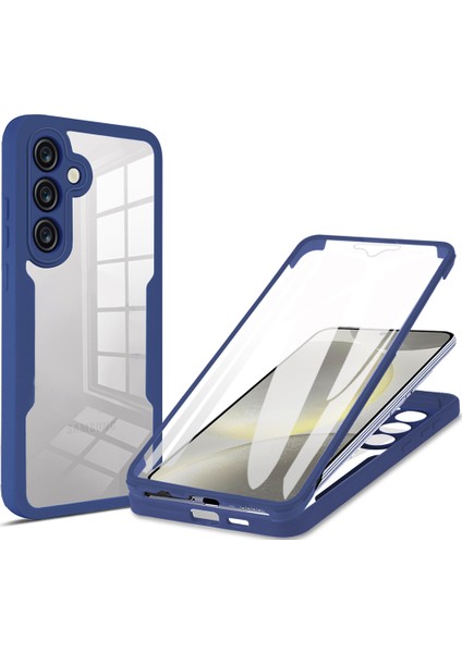 Samsung Galaxy S25 Için Yumuşak Tpu Ekran Koruyucu Tam Vücut Telefon Kılıfı - Mavi (Yurt Dışından)