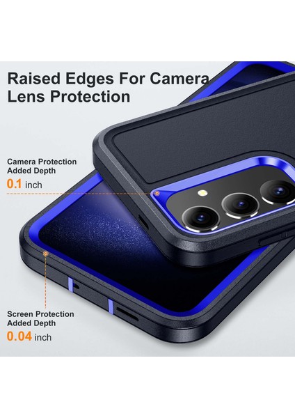 Samsung Galaxy S25+ Için Hibrit Yumuşak Silikon Sert Pc Arka Tampon Stand Telefon Kılıfı - Lacivert (Yurt Dışından) indirimleri