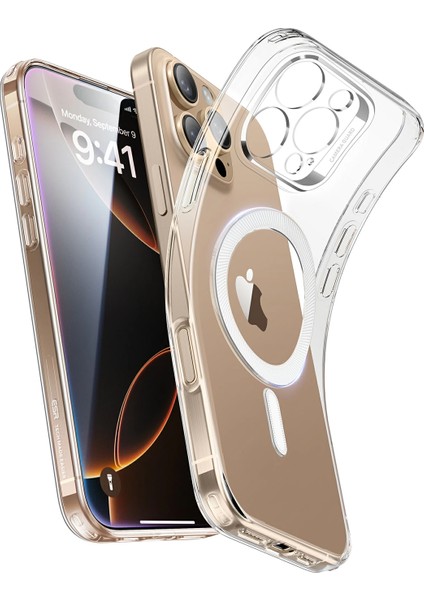 Apple iPhone 16 Promax Için Magsafe Manyetik Darbeye Dayanıklı Yarı Esnek Plastik Tpu Kılıf - AL8115