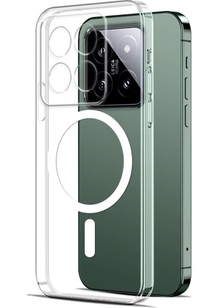 Xiaomi 14T Için Magsafe Manyetik Darbeye Dayanıklı Yarı Esnek Plastik Tpu Kılıf - AL8115