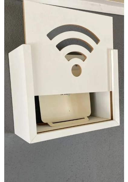 Wifi-Modem Kutusu Saklama Duvar Düzenleyici Mdf Uzunluk (22 cm ) Genişlik (28 cm ) Derinlik (12 cm )