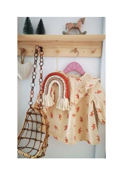 Dekoratif 5 Askılı Çocuk ve Bebek Odası Için Duvar Rafı, Modern Duvar Askılığ indirimleri