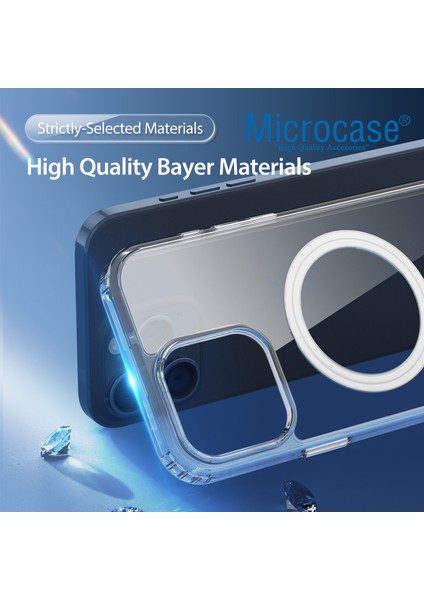 Apple iPhone 16 Pro Için Magsafe Manyetik Darbeye Dayanıklı Yarı Esnek Plastik Tpu Kılıf - AL8115 modelleri
