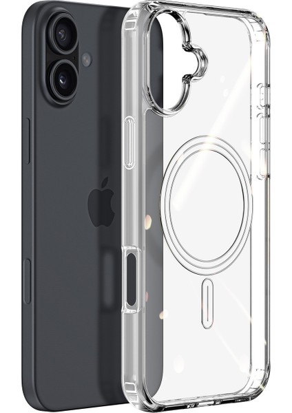 Apple iPhone 16 Için Magsafe Manyetik Darbeye Dayanıklı Yarı Esnek Plastik Tpu Kılıf - AL8115