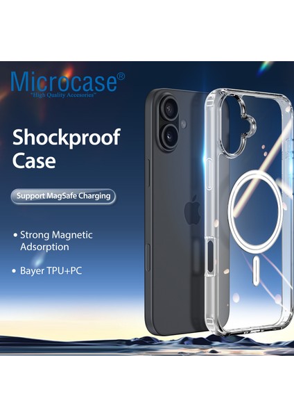 Apple iPhone 16 Için Magsafe Manyetik Darbeye Dayanıklı Yarı Esnek Plastik Tpu Kılıf - AL8115 fiyatları