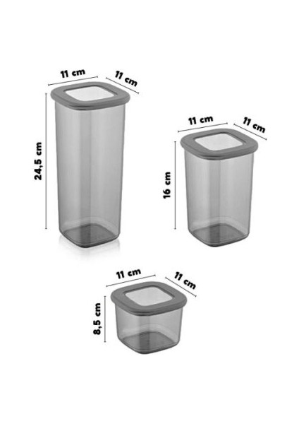 3 Boy Erzak Saklama Kabı fiyatları