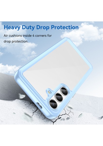 Samsung Galaxy S25 Için Şeffaf Pc Arka Tpu Tampon Telefon Kılıfı - Mavi (Yurt Dışından) modelleri