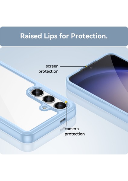 Samsung Galaxy S25 Için Şeffaf Pc Arka Tpu Tampon Telefon Kılıfı - Mavi (Yurt Dışından) indirimleri