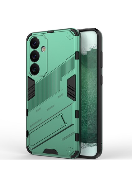 Samsung Galaxy S25 Için Sert Pc Tpu Tampon Hibrit Düşmeye Karşı Koruyucu Stand Telefon Kılıfı - Yeşil (Yurt Dışından) modelleri