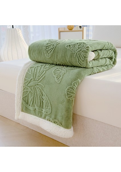 1 Parça Butterfies Jakarlı Battaniye Yumuşak Rahat 200*230CM (Yurt Dışından)