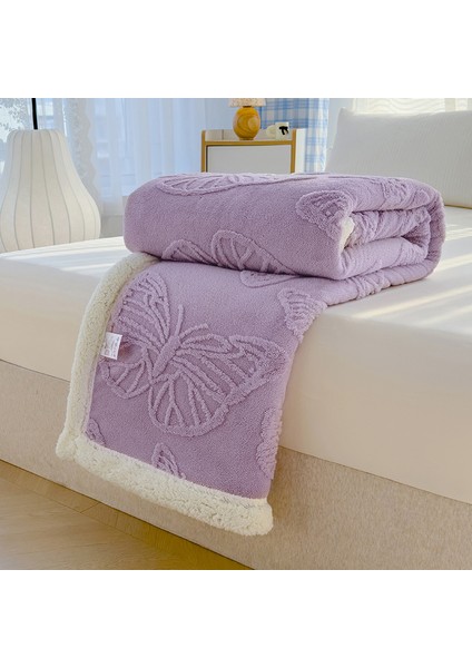 1 Parça Butterfies Jakarlı Battaniye Yumuşak Rahat 100*150CM (Yurt Dışından)