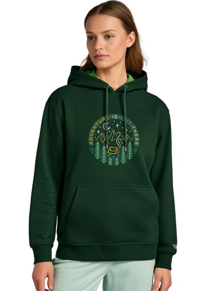 Adventure Tasarım Kapşonlu Sweatshirt, Erkek Sweatshirt, Kadın Sweatshirt, Yeşil Sweatshirt fiyatları