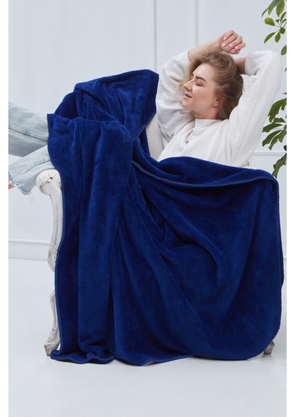 Deluxe Wellsoft Battaniye Lacivert Çift Kişilik 200 x 220 cm fiyatları