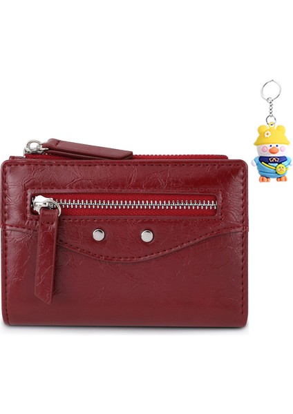 Fermuarlı Bayan Cüzdan Kısa Taşınabilir Mini Coin Para Cüzdan Kart Tutucu (Yurt Dışından)