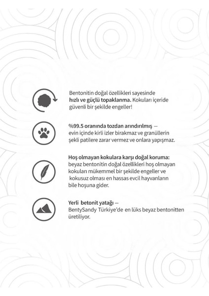 Bentysandy Activated Carbon Aktif Karbonlu Topaklanan Kedi Kumu 10 Lt