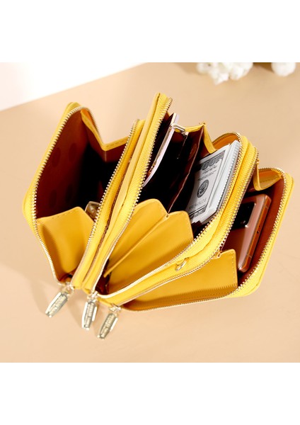 Moda Büyük Kapasiteli Crossbody Çanta Çok Fonksiyonlu Cep Telefonu Çantası Kadın Crossbody (Yurt Dışından)