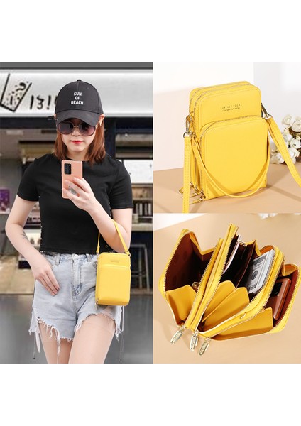 Moda Büyük Kapasiteli Crossbody Çanta Çok Fonksiyonlu Cep Telefonu Çantası Kadın Crossbody (Yurt Dışından)