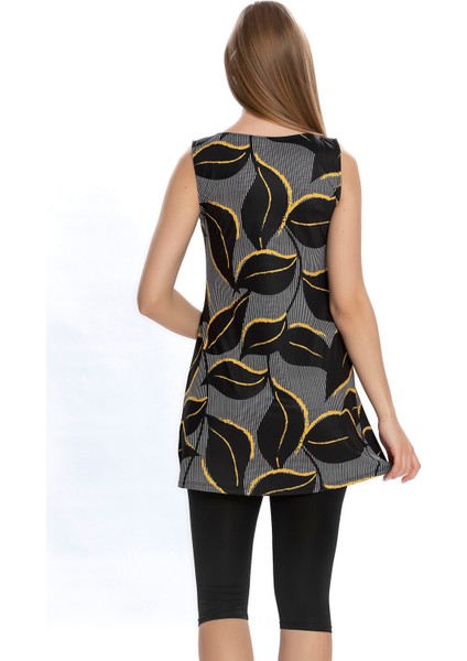 Sıfır Kol Taytlı Yarı Kapalı Mayo 152-506 Siyah fiyatları