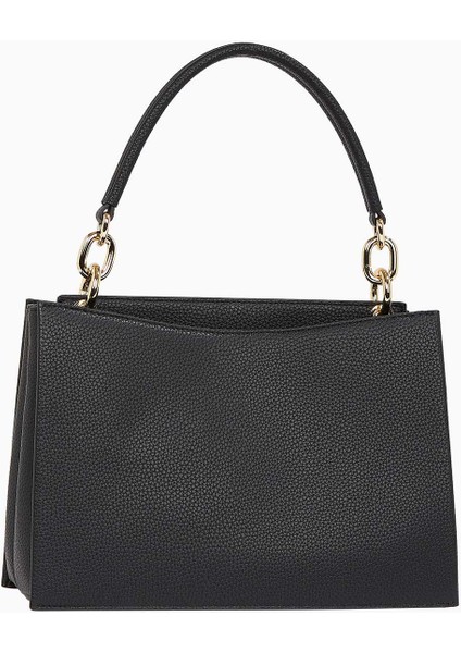 Logo Detaylı Mini Tote El Çantası