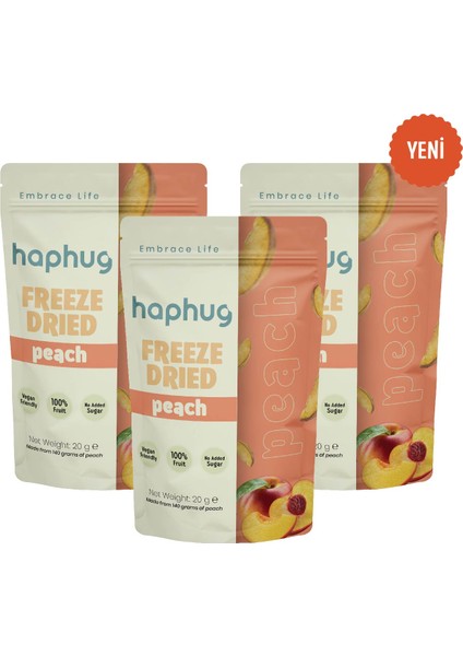 3'lü Paket Freeze Dried Şeftali 3xx20 gr
