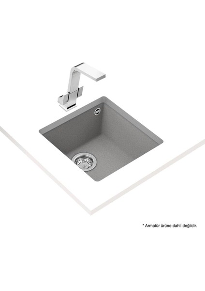 115230026-TEKA Square 40.40 Tg Stone Grey Granit Eviye fiyatları