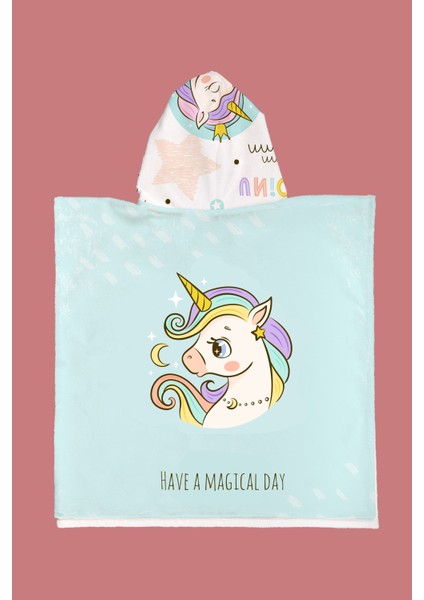 Moon Unicorn Çocuk Panço Plaj Havlusu