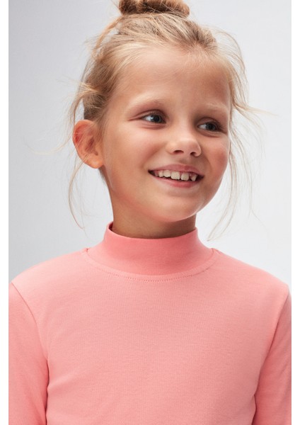 Somon Basic Kışlık Yarım Balıkçı Yaka Uzun Kollu Kız Çocuk Tişört modelleri