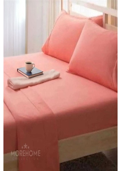 Çift Kişilik Lastikli Çarşaf Gül Kurusu