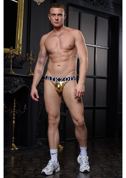 Erkek Sarı Deri Jockstrap