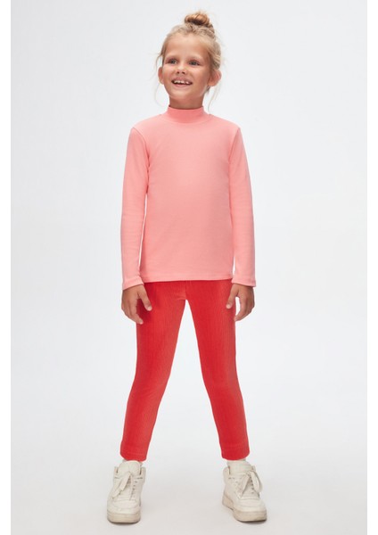 Somon Basic Kışlık Yarım Balıkçı Yaka Uzun Kollu Kız Çocuk Tişört