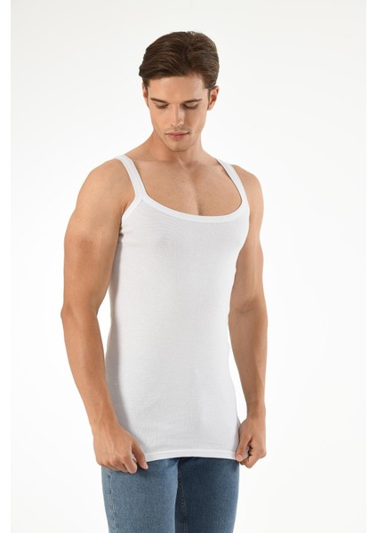 6'lı Ribana Erkek Çift Biyeli Atlet