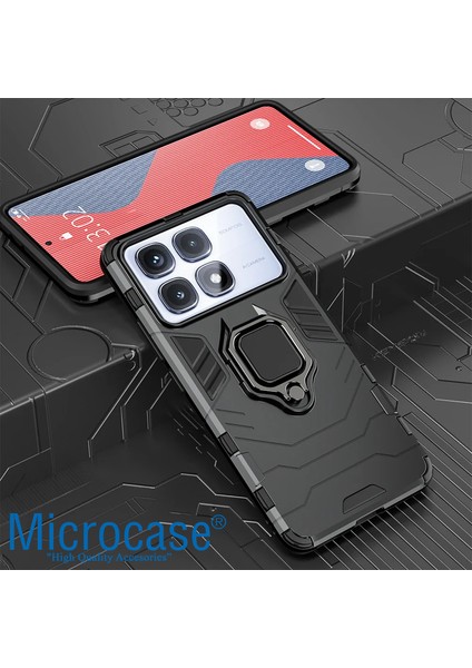 Xiaomi 14T ile Uyumlu Batman Serisi Yüzük Standlı Armor Kılıf - Siyah AL3349 modelleri