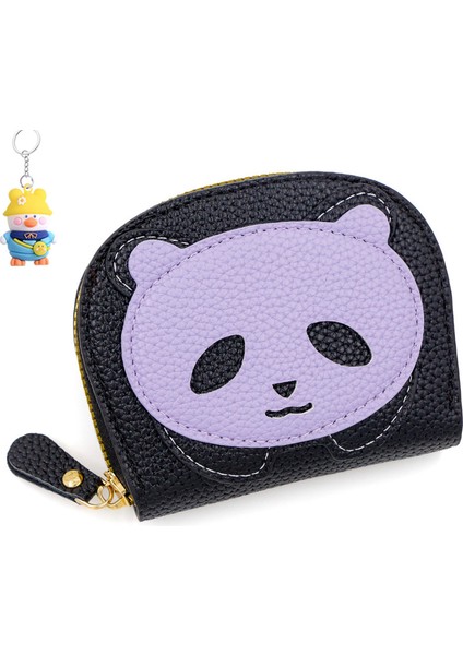 Sevimli Dev Panda Çanta Deri Sevimli Karikatür Evrensel Anahtar Çantası Bozuk Para Cüzdanı (Yurt Dışından)