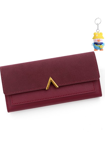 Moda Basit Kadın Uzun Cüzdan Büyük Kapasiteli Kart Tutucu Para Cüzdanı Clutch Fermuarlı Kadın Cüzdanı (Yurt Dışından)