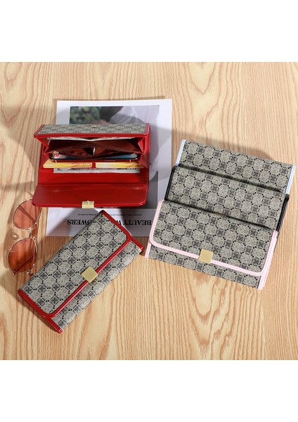 Bayan Clutch Cüzdan Kadın Uzun Fermuarlı Büyük Kapasiteli Cüzdan Cep Telefonu Çantası (Yurt Dışından)