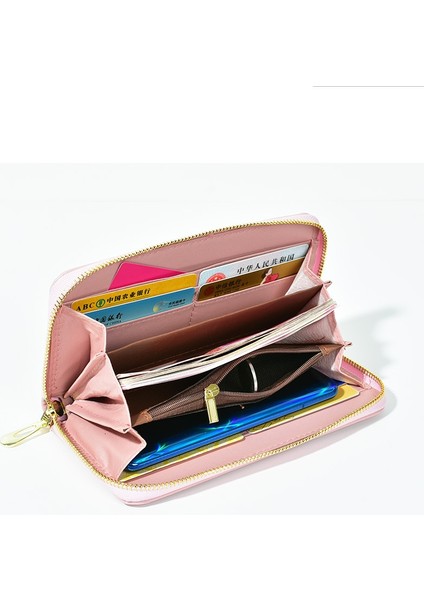 Uzun Cüzdan Kadın Moda Çoklu Kart Yuvası Büyük Kapasiteli Clutch Cüzdan (Yurt Dışından)