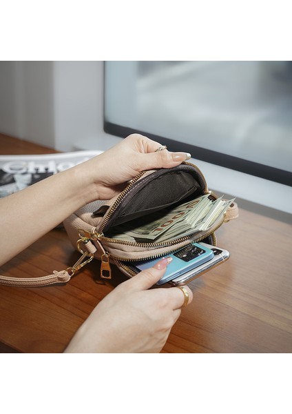 Moda ve Çok Yönlü Büyük Kapasiteli Çapraz Çanta Kadın Çantası Çok Katmanlı Cep Telefonu Çantası Küçük Çanta (Yurt Dışından) modelleri