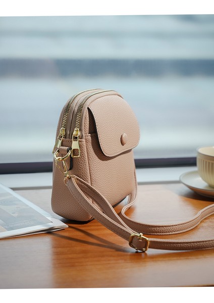 Moda ve Çok Yönlü Büyük Kapasiteli Çapraz Çanta Kadın Çantası Çok Katmanlı Cep Telefonu Çantası Küçük Çanta (Yurt Dışından) fırsatları