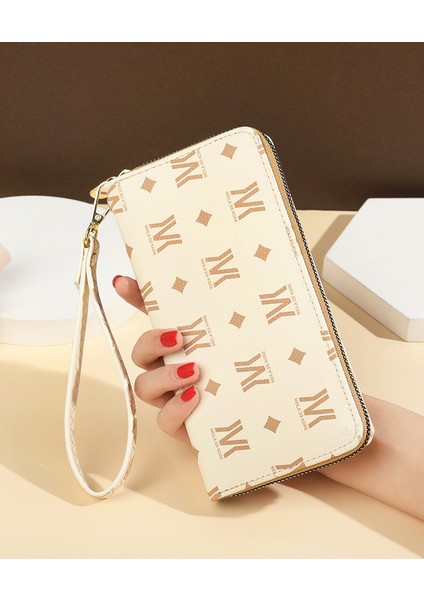 Cüzdan Kadın Uzun Fermuarlı Clutch Büyük Kapasiteli Bilek Kayışı Cep Telefonu Çantası Kart Tutucu (Yurt Dışından) fırsatları