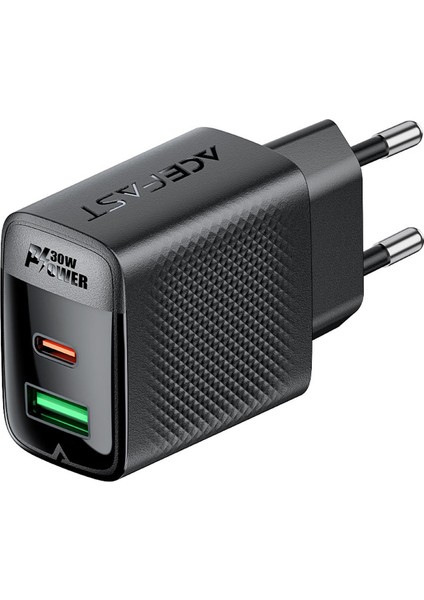PD30W Güç Destekli GAN (1xUsb-C + 1xUsb-A) Hızlı Duvar Şarj Cihazı - A98