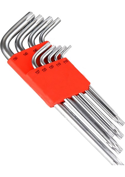 9 Pcs Uzun Boy Tork Alyan Anahtar Takımı - 9 Parça Yıldız Anahtar Seti-Kromvanadyumçelik
