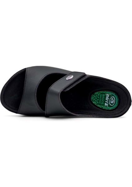 Anyar Anatomik Taban Jel Destekli Dört Mevsim Kadın Terlik Siyah indirimleri