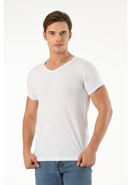 Penye Erkek V Yaka Kısa Kol
