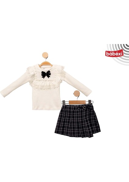 402774 Şort Etekli Takım 2y,3y,4y,5y - Siyah - 1-2 Yaş