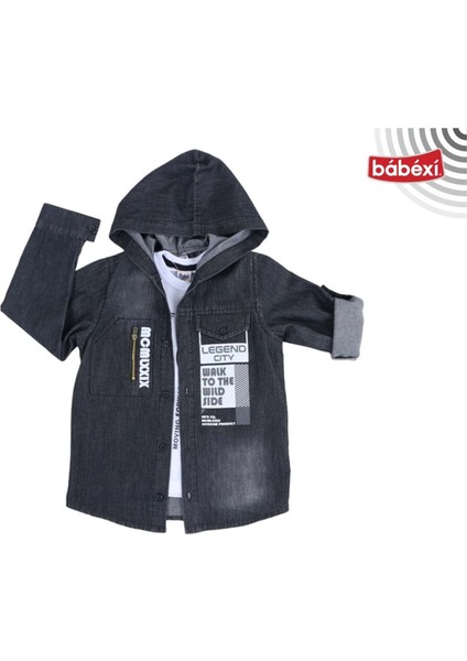 401431 Kot Gömlekli 2li Takım 3y,4y,5y,6y,7y - Siyah - 3-4 Yaş