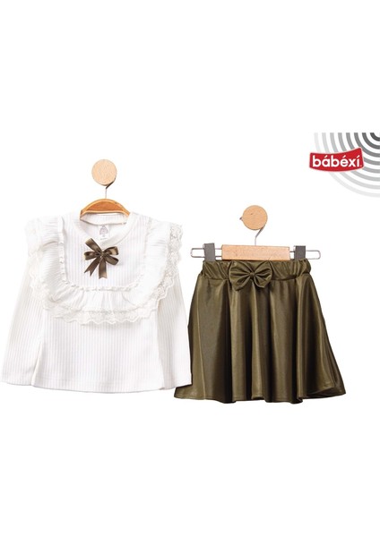 402773 Renkli Etek Badili Takım 12 Ay,2y,3y,4y - Haki - 3-4 Yaş