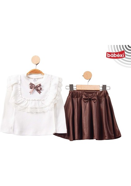 402773 Renkli Etek Badili Takım 12 Ay,2y,3y,4y - Kahve - 0-1 Yaş