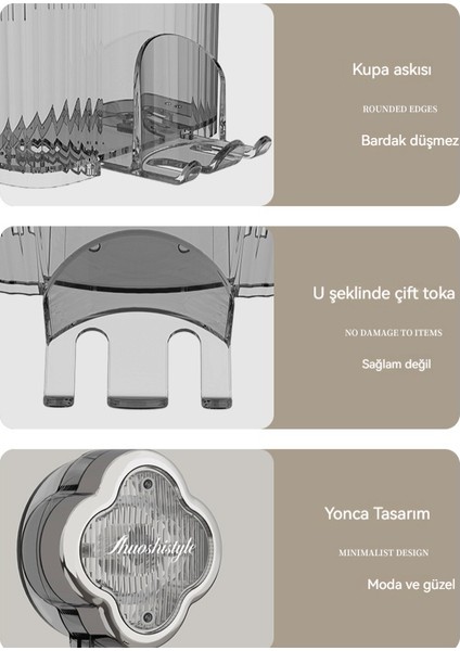 Banyo Depolama Duvarı Vantuz Zımbasız Diş Fırçası Rafı (Yurt Dışından) fiyatları
